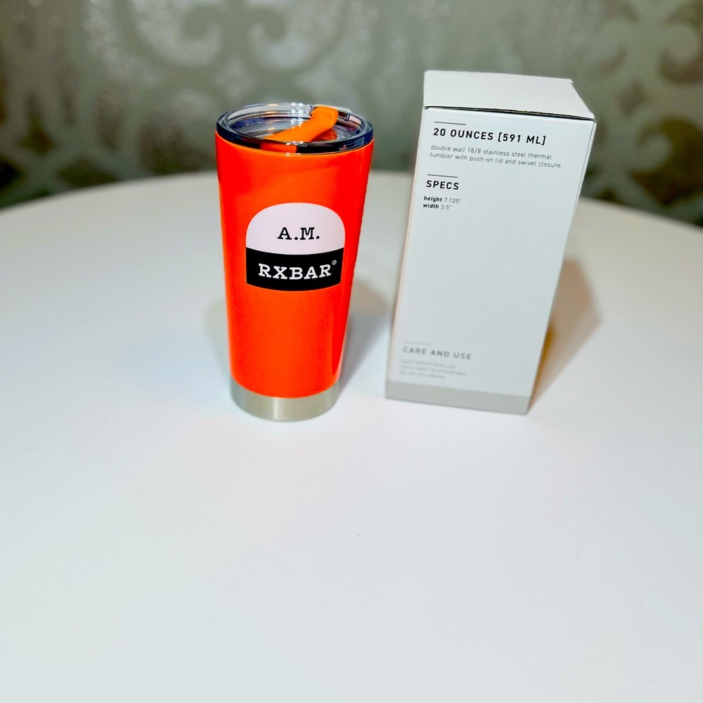 New Frost A.M RXBAR 20 oz. Stainless Steel Thermal Tumbler